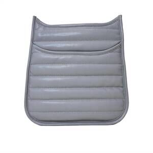 NEW AHDORNED women's sarah quilted faux leather messenger bag in grey